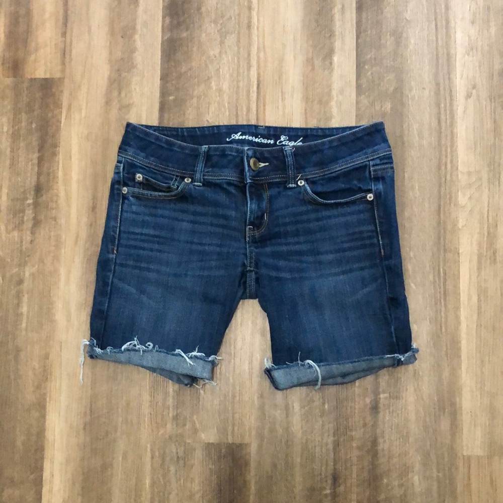 AEO cutoff Bermuda jean shorts jorts 4